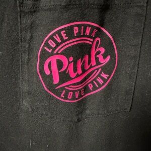 PINK Victoria's Secret Black Tank Top with Pink Logo